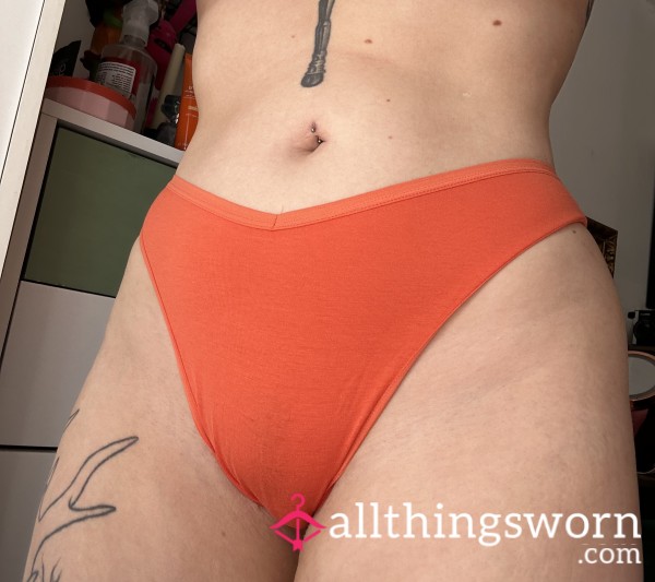 Orange Cotton Panties