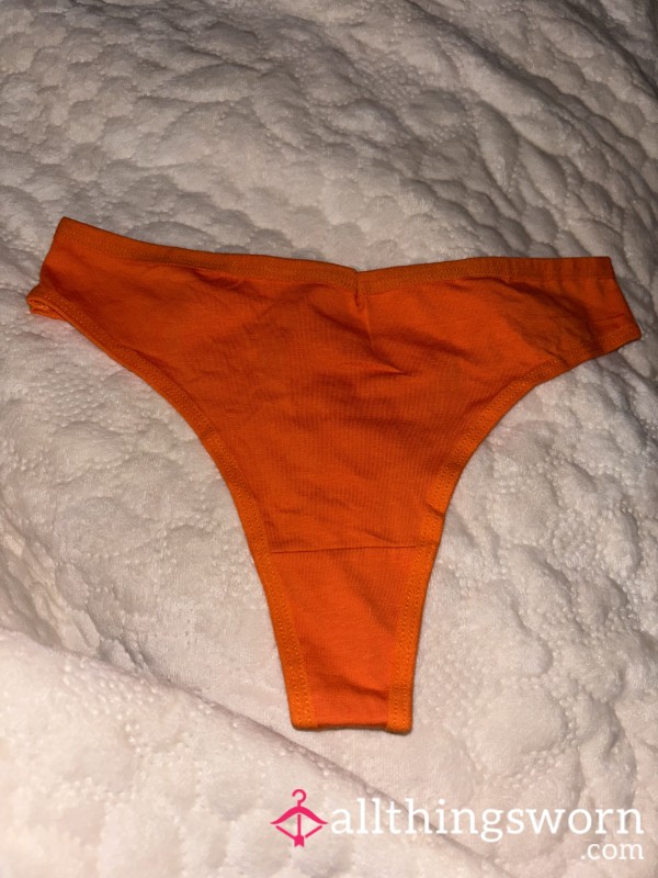 Orange Cotton Thong