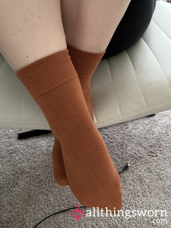 Orange Crew Socks
