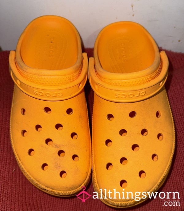 Orange Crocs