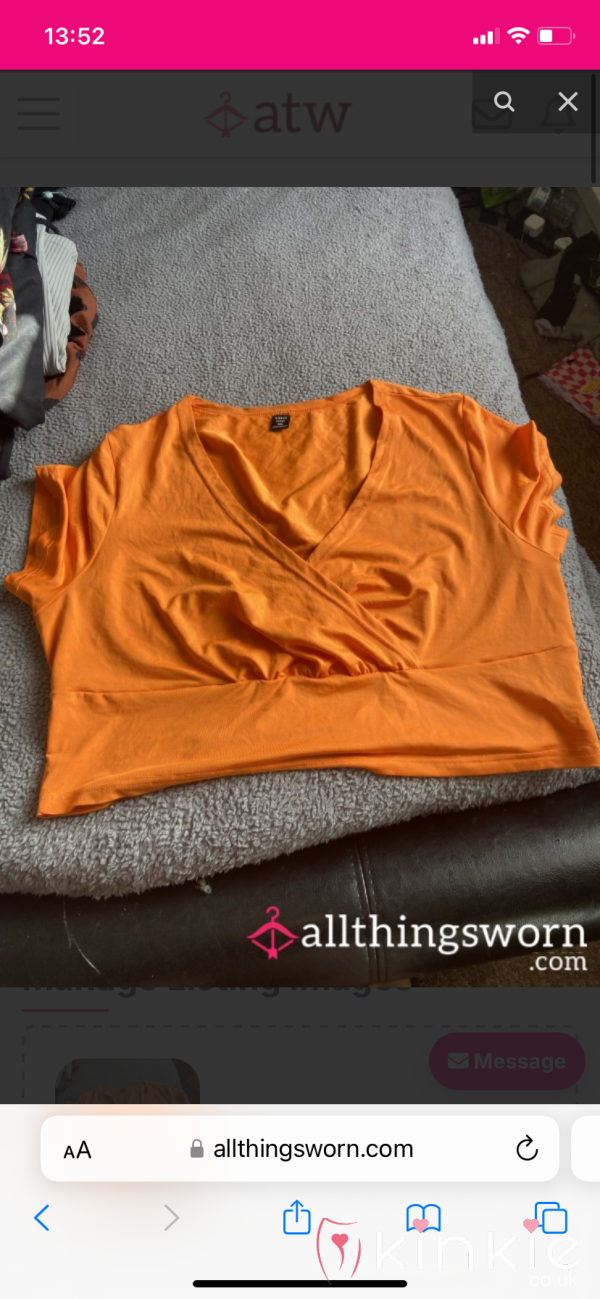 Orange Crop Top