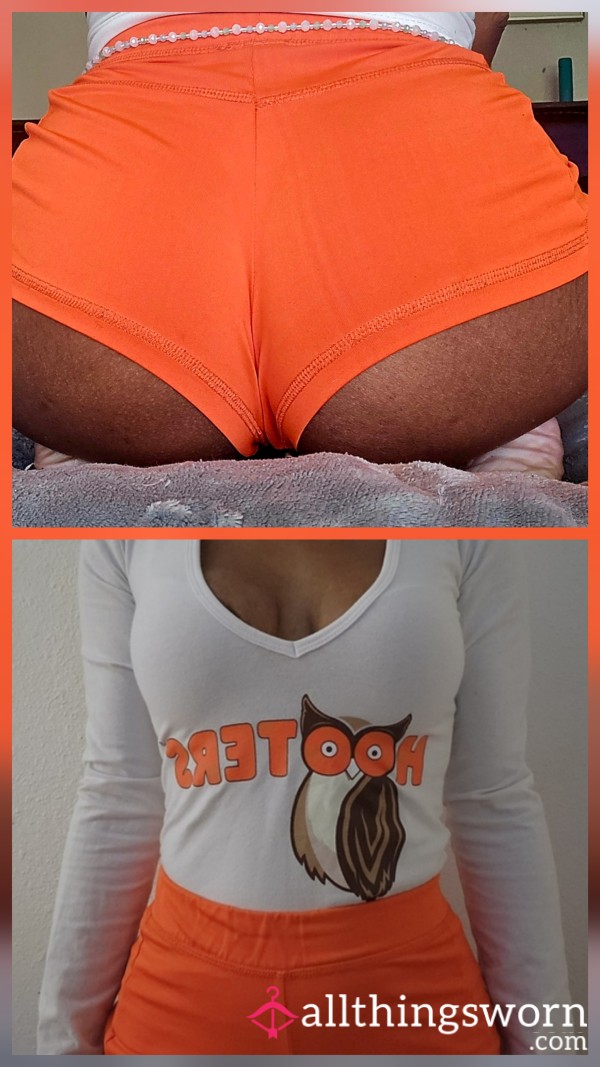 Orange Hooters Shorts Worn & Irresistible