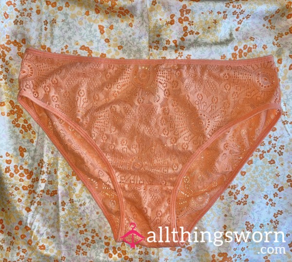 Orange Creamsicle Lace Briefs 🧡with Free Shipping In Canada