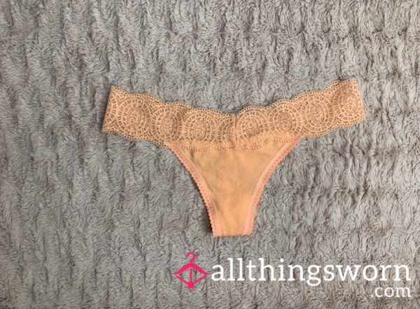 Orange Lace Thong
