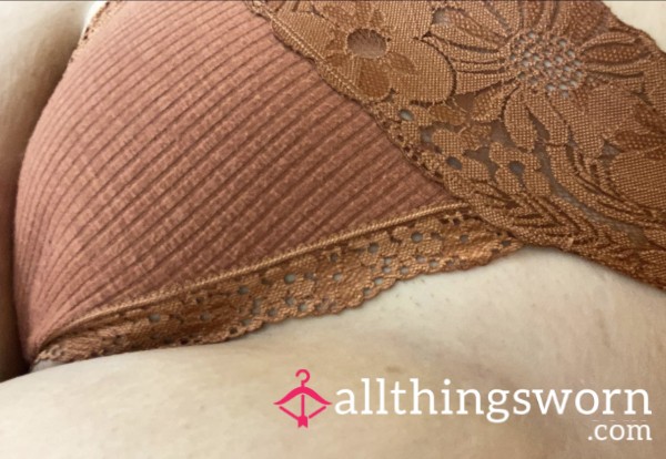 Orange Lace Thong