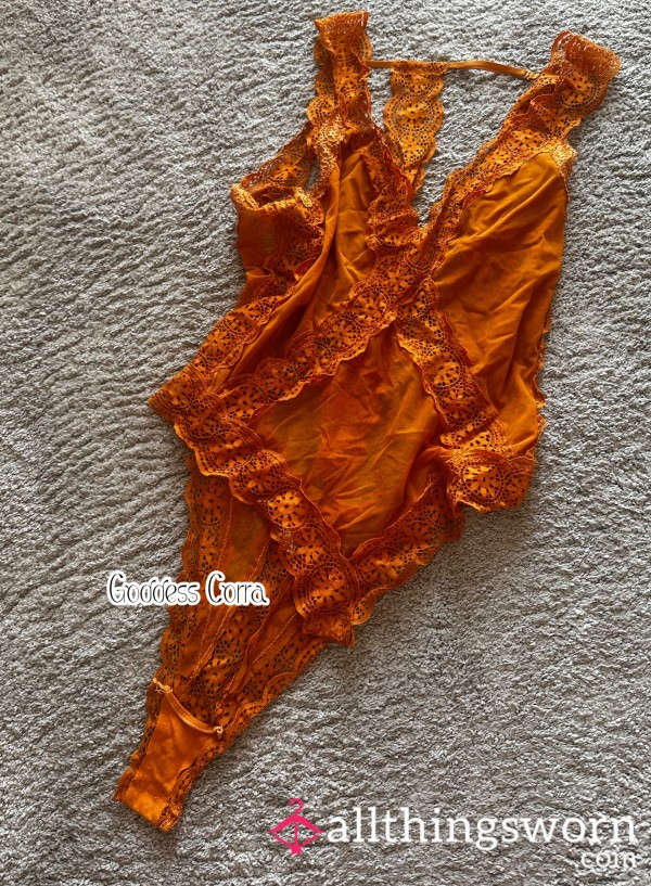 Orange Lacey Playsuit