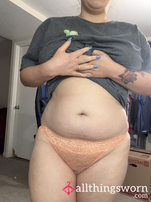 Orange Lacy Thong