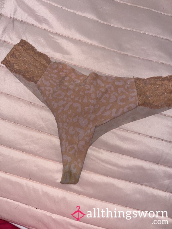 Orange Leopard Lace Thong