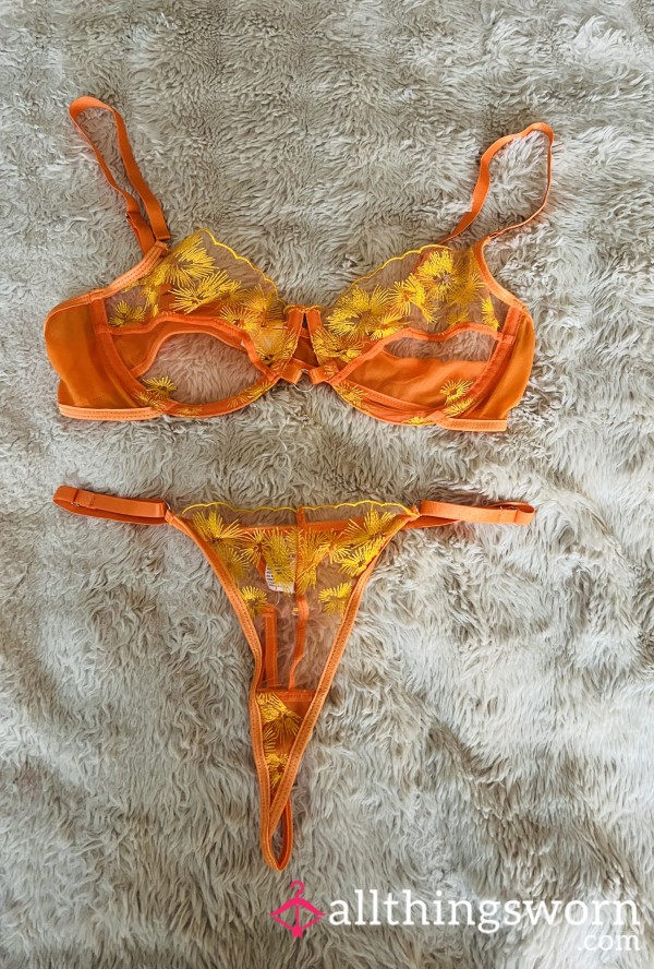 Orange Lingerie Set