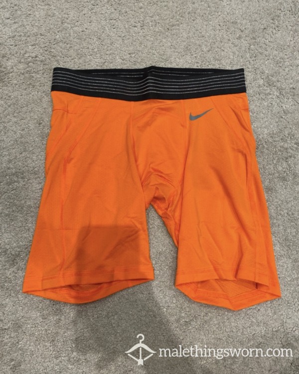 Orange 🍊 Nike Pro Compression Shorts
