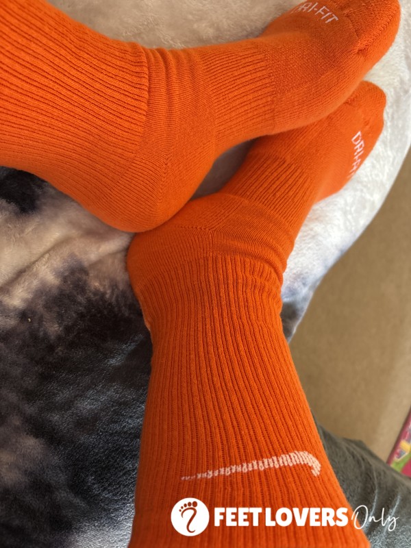 Orange Nike Socks