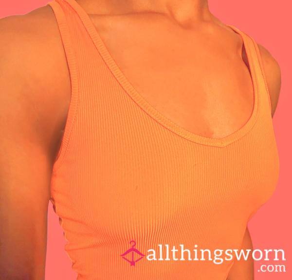 Orange Pajama Cami Tank Top