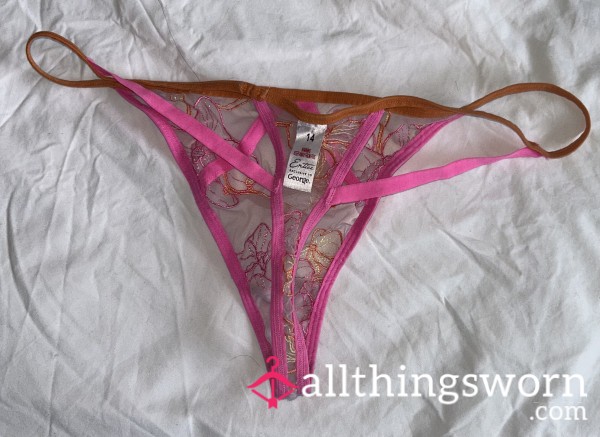 🍊🍓 Orange & Pink Thong – Sweet, Spicy & Soaked In Me 🍓🍊