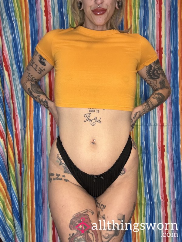 Orange, S, Cotton Crop Top 🍊