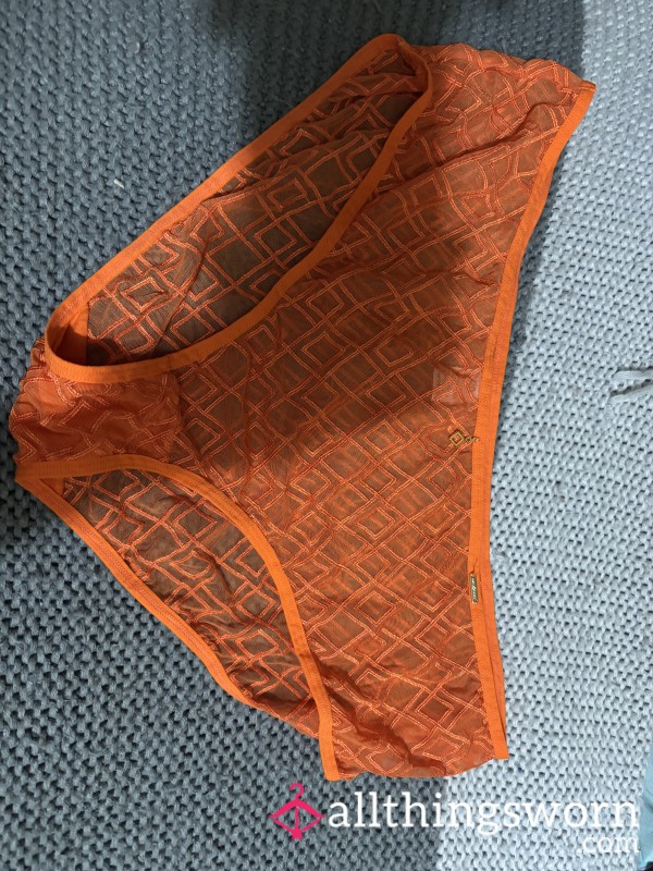 Orange Sheer Panties
