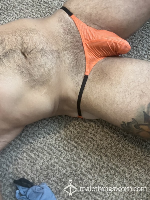 Orange String Briefs