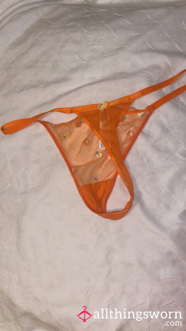 Orange Thongs Well-worn