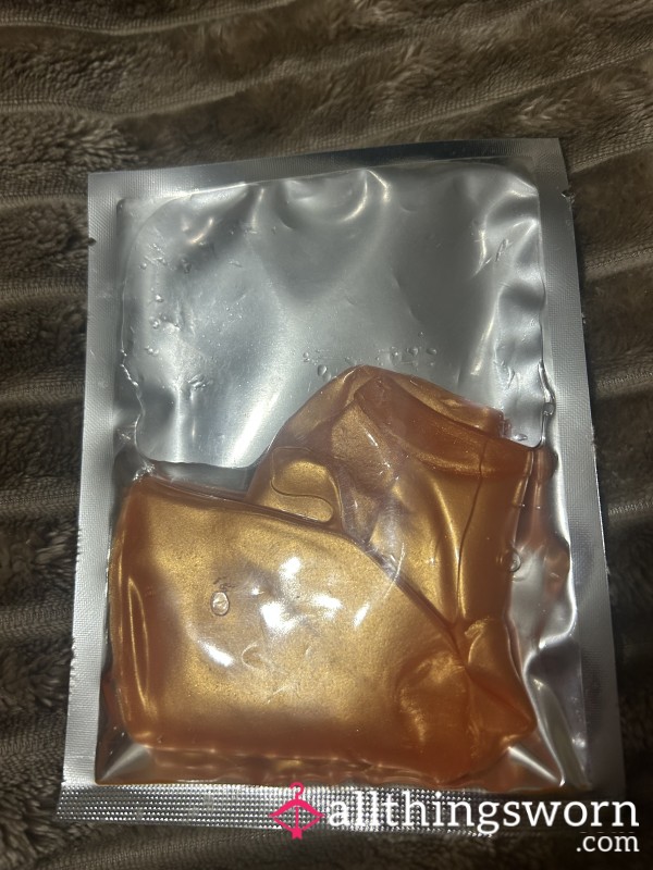 Orange Wet 💦 Rubber Face Mask Ready To Be Worn By Me 🧡