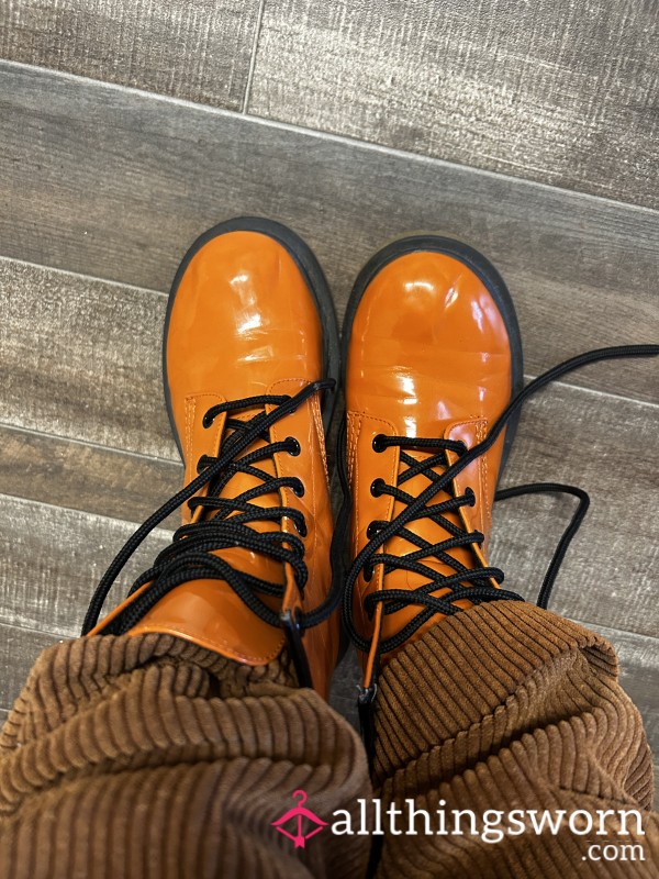 Orange Work Boots! 🥾🧡