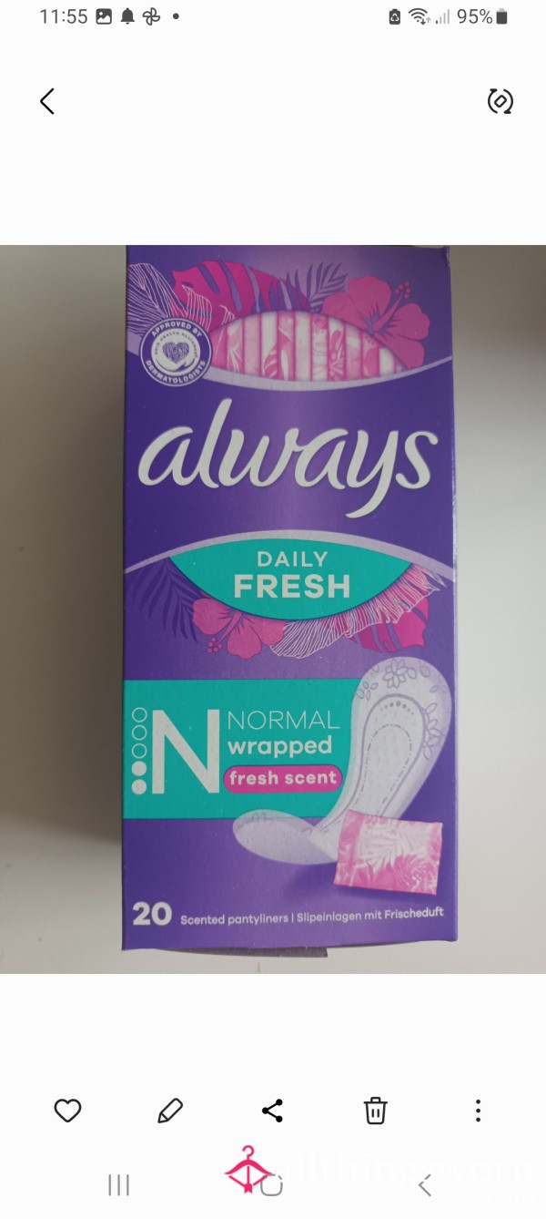 ORDER MY USED DAILY PANTIE LINERS..