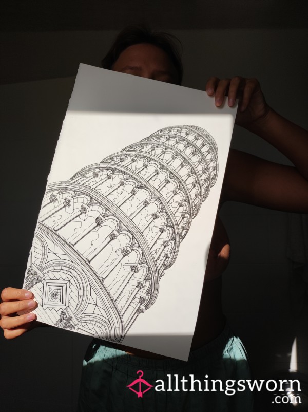 Original Artwork Of Pisa Tower