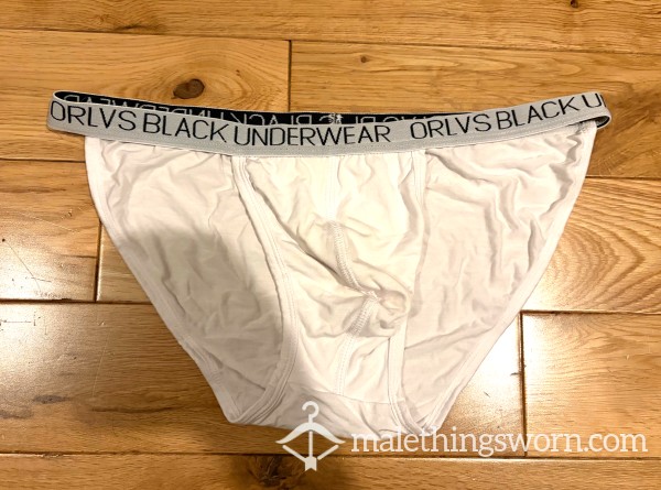 Orlvs Menswear White Tanga Briefs (L) Ready To Be Customised For You!