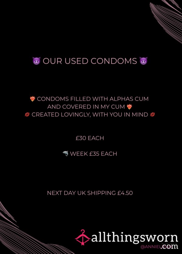😈❤️‍🔥 Our Used Condoms ❤️‍🔥😈