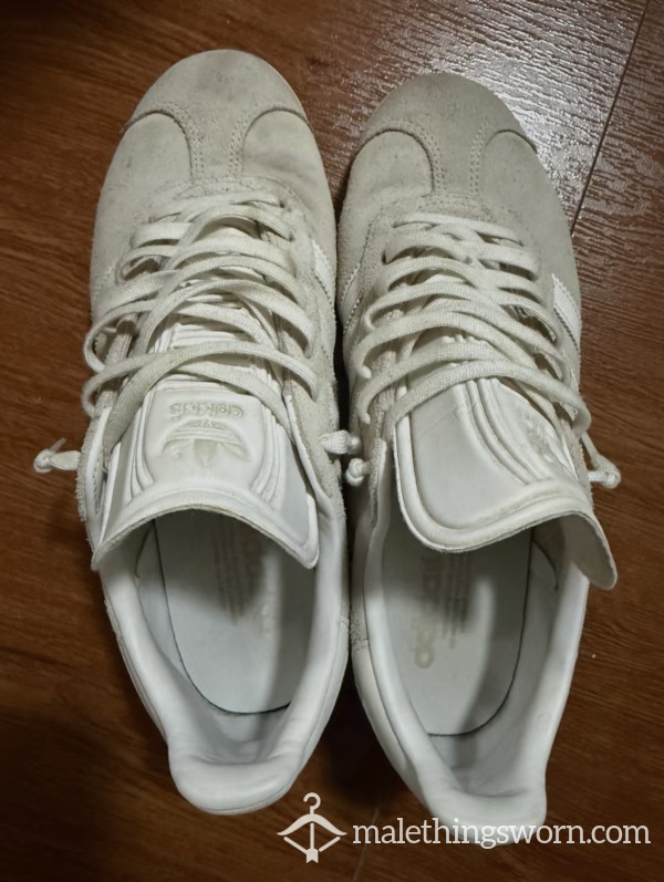 Outdated White Adidas Running Shoes