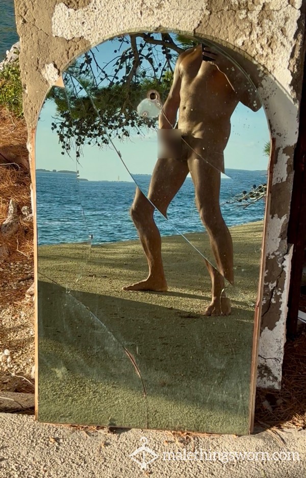 Outdoor Broken Mirror C*ck Play