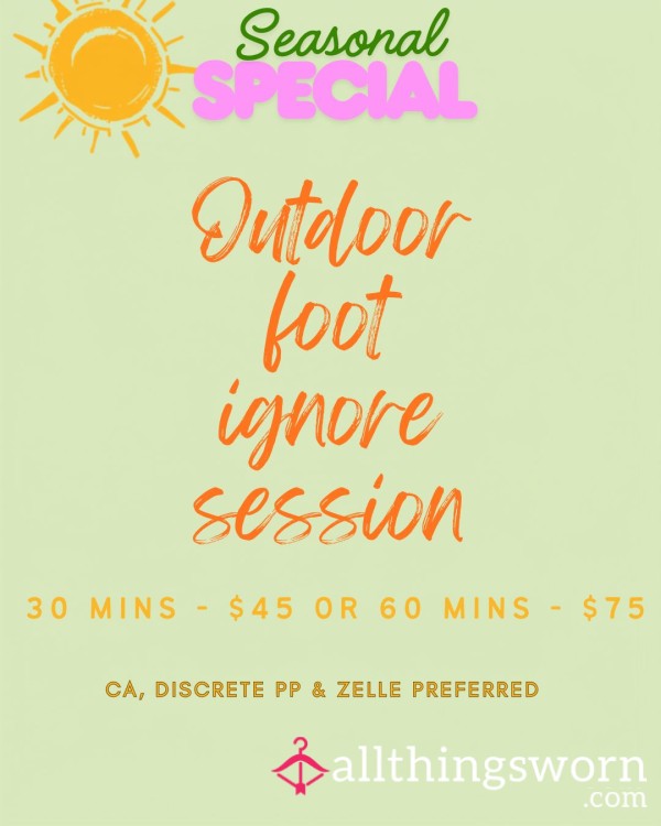 Outdoor Foot Ignore Session (30 Or 60 Mins)