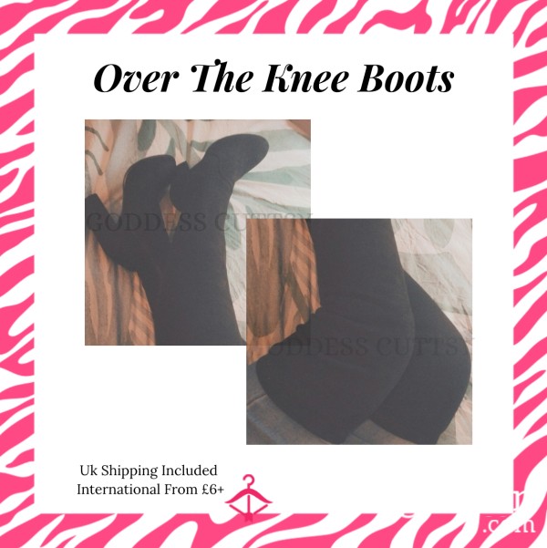 Over The Knee Black Boots With Heels