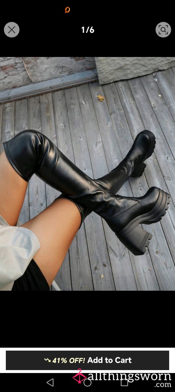 Over The Knee Leather Boots