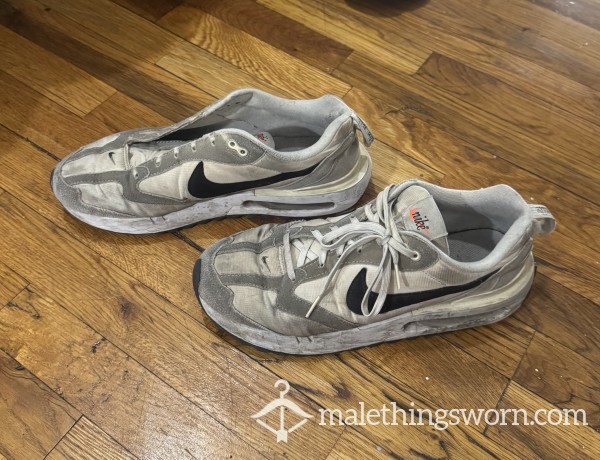 Over Worn White Nike Sneakers