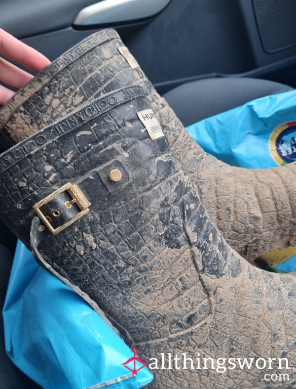 My Jimmy Choo Dirty Hunter Wellies