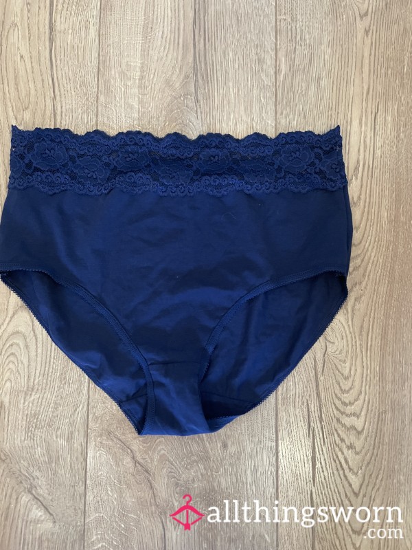 Own My Navy Blue Full Back Cotton Panties