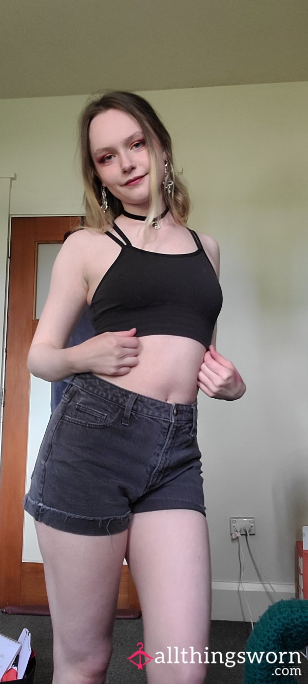 Padless Cami Black Bra, Small