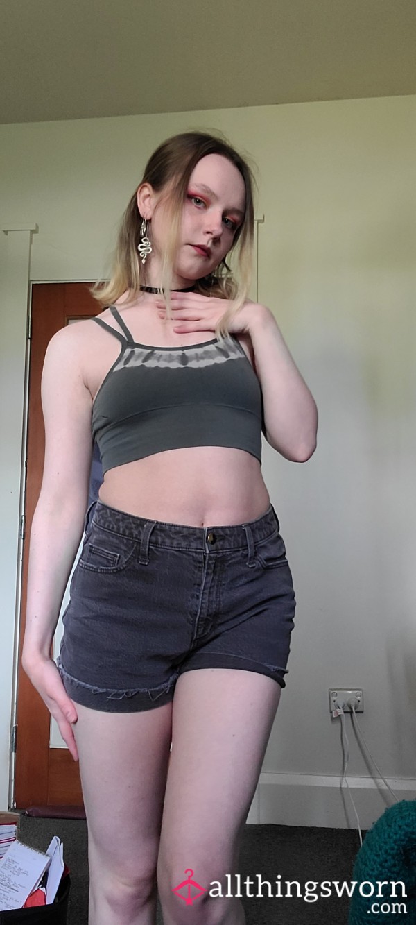 Padless Cami Grey Bra, Small