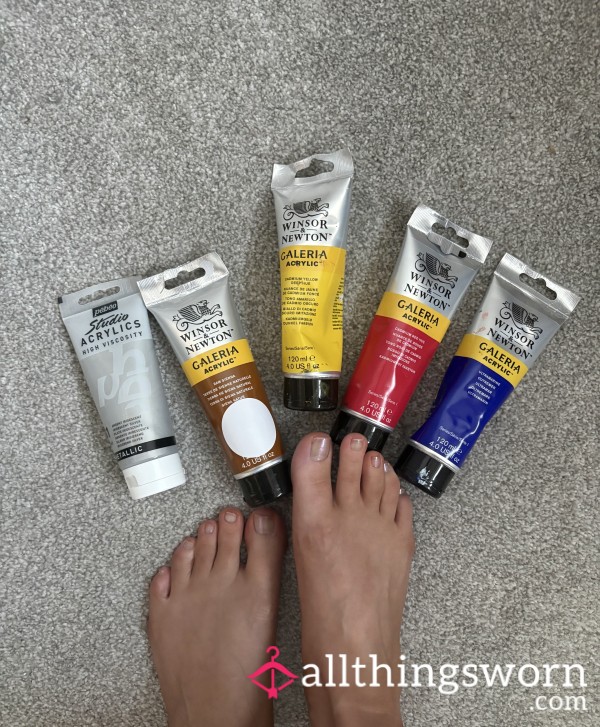 Paint Soaked Feet Pics
