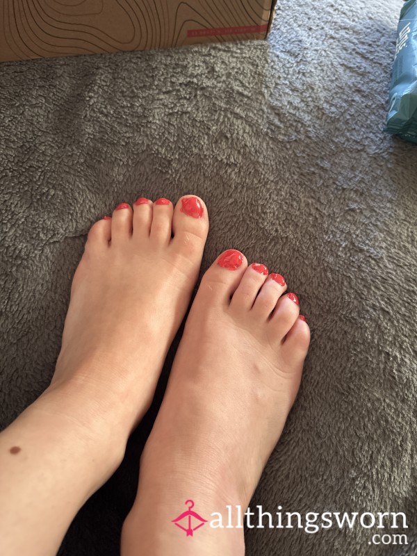 Watch My Piggies Be Painted Hot Pink