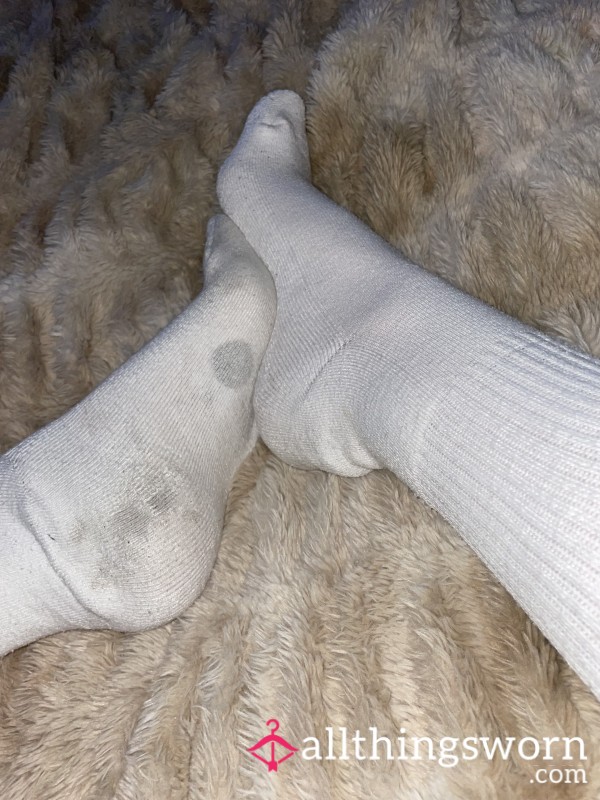 Pair Of 3 Day Worn White Socks + Personalisation