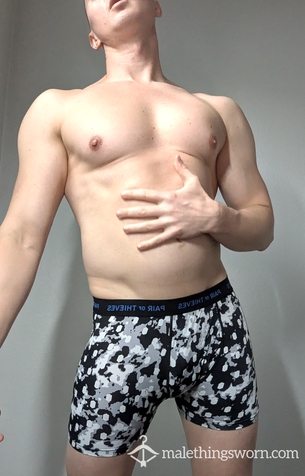 Pair Of Thieves Polyester Black/gray Camo Trunk, Size M/L