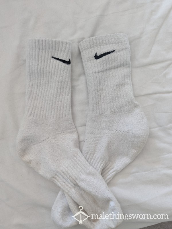 Pair Of White Nike Socks