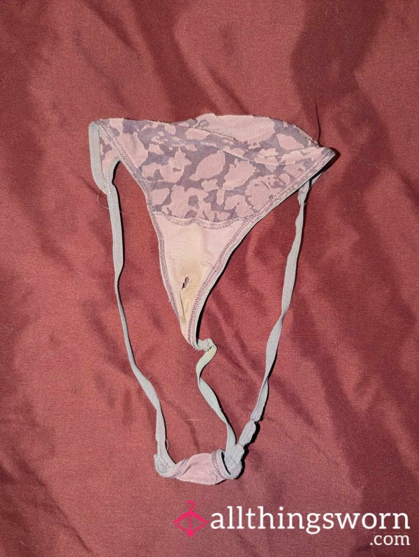 Pale Dusty Rosey G-string Well-Worn