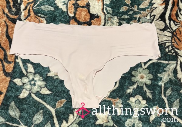 Pale Pink Nylon/spandex Panties Worn 2 Days