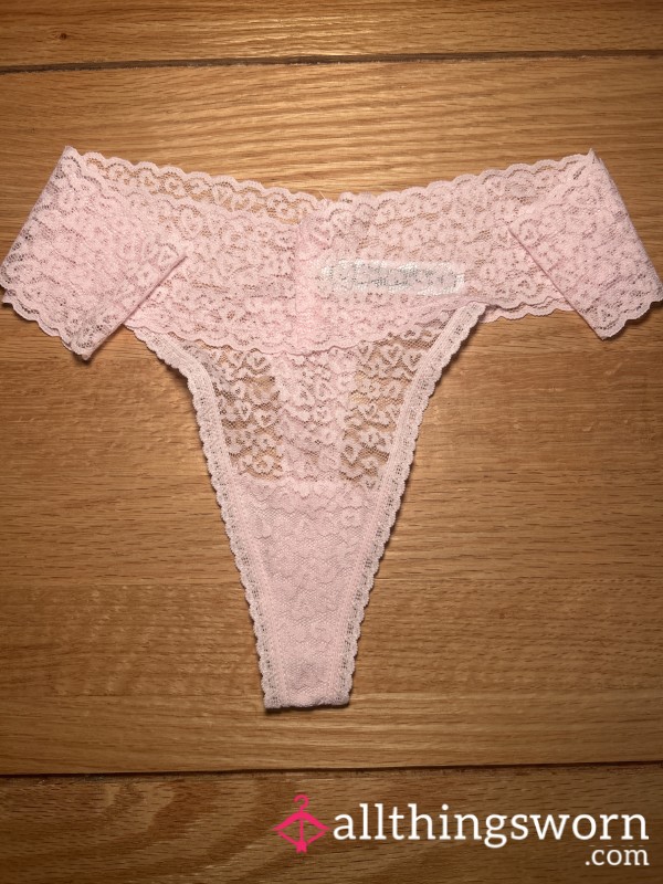 Pale Pink Thong + 24 Hour Wear And 3 Photos
