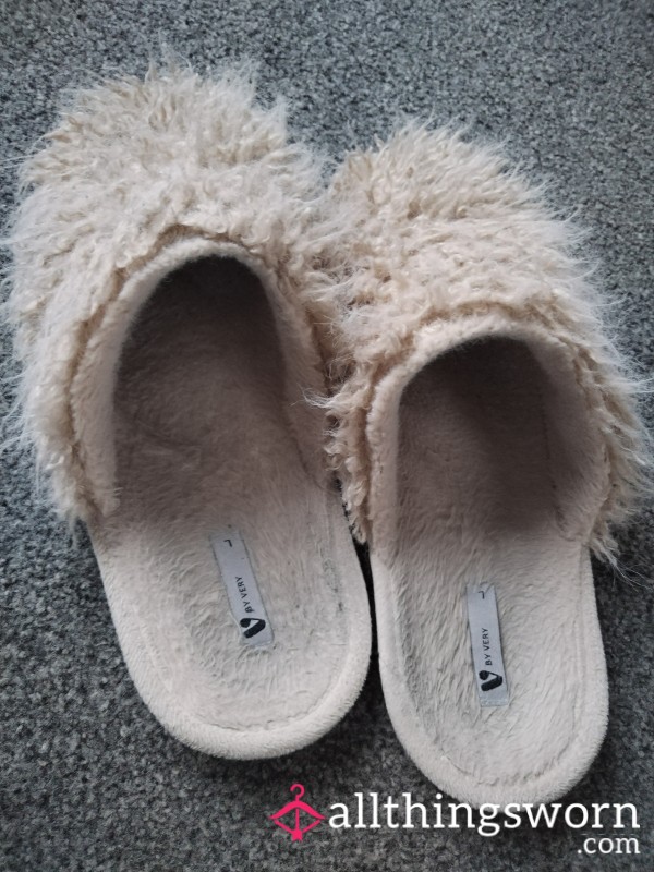 Pale Pink Worn Slippers