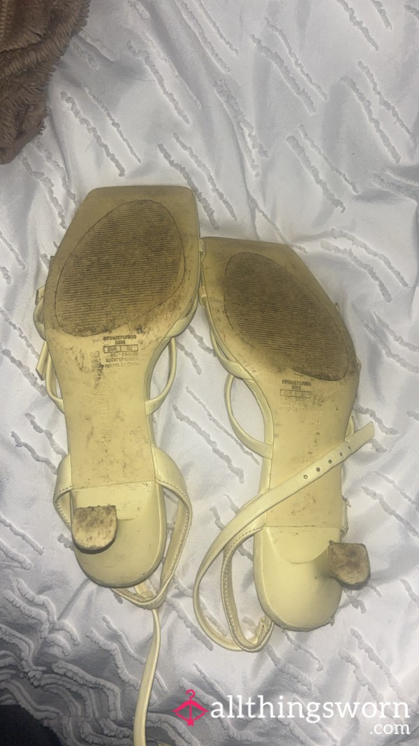 Pale Yellow Very Worn Heels