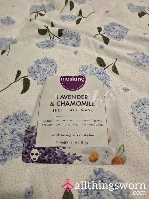 Pamper Day Used Lavender Facemask