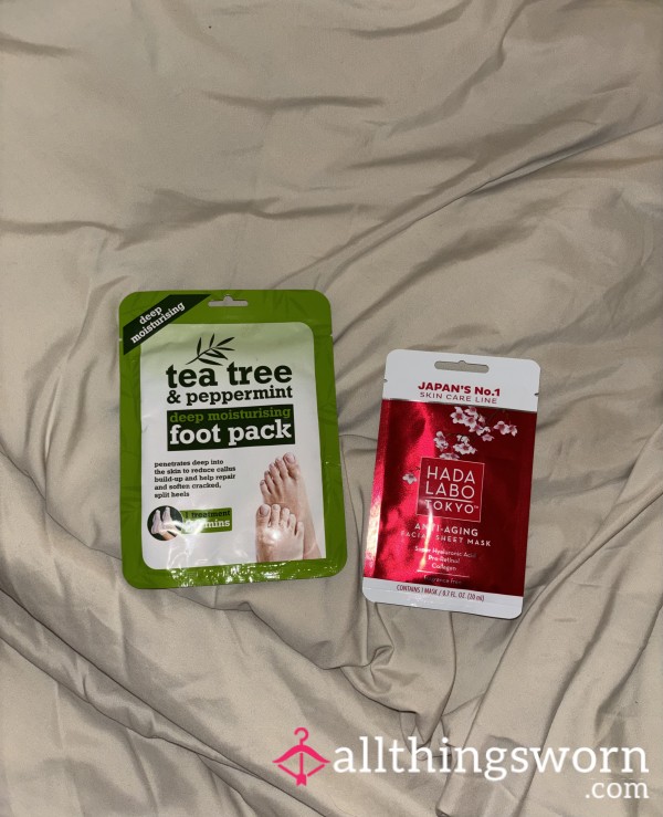 Pamper Night Face & Foot Mask Set | Used Fresh After My Bath
