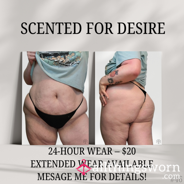 Worn VS Black G-String – 24HR Of Deep Scent & Barely-There Bliss